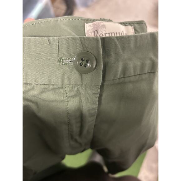 J CREW Army Green Chino Flat Front Shorts Size 6 - Picture 3 of 4